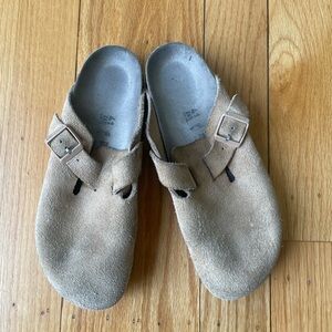 Birkenstock Tan Suede Mules